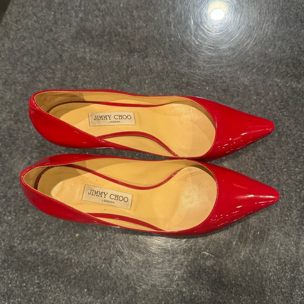 Jimmy Choo Red Patent Leather Heels